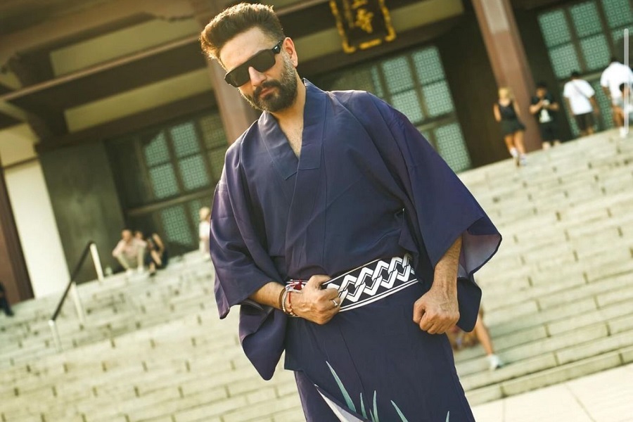 Sheykhar Ravjiani pays homage to Japan's beautiful tradition as he dons kimono