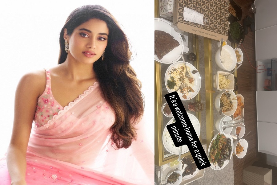 Janhvi Kapoor shares tempting glimpse of her ‘welcome home’ dinner