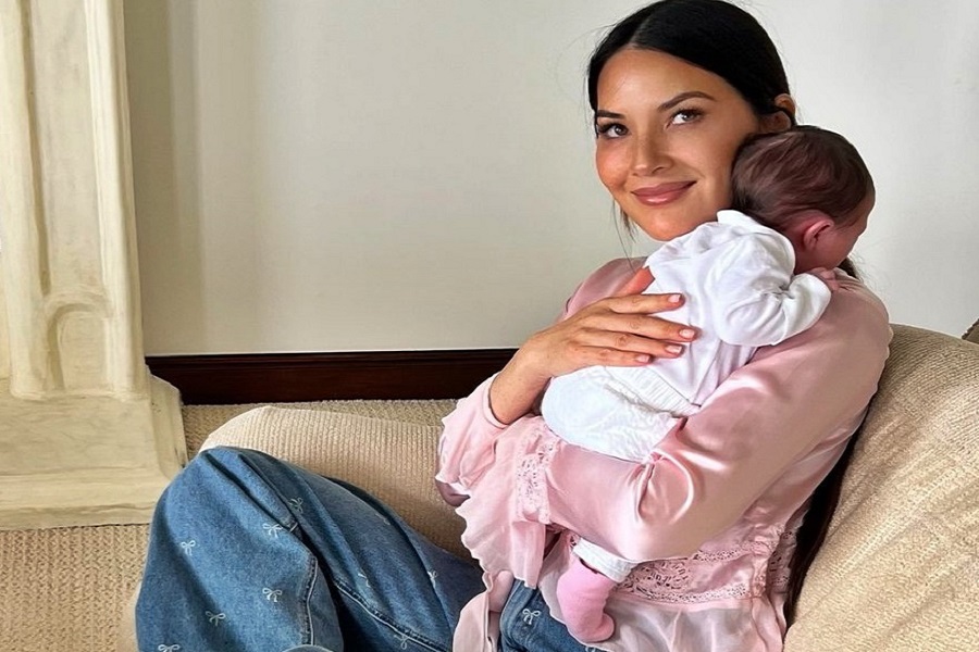 Olivia Munn shares photo of herself with newborn in support of breast cancer awareness