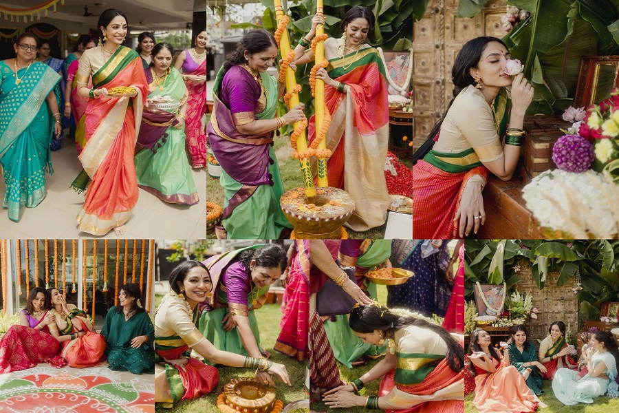 Sobhita Dhulipala flags off wedding festivities with Naga Chaitanya with Pasupu Danchadam ceremony