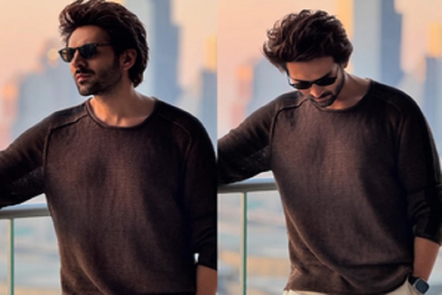 Kartik Aaryan channels Rooh Baba as he poses on top of Burj Khalifa