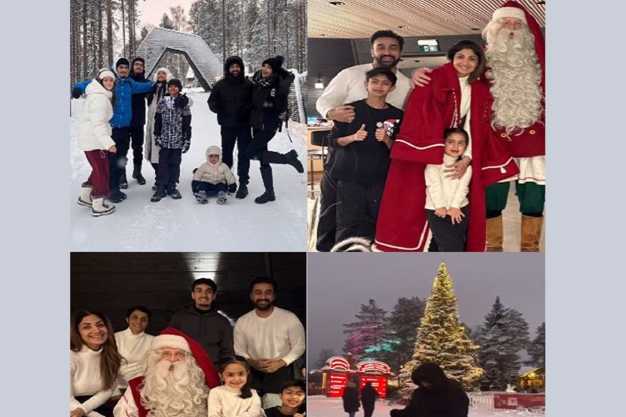 Shilpa Shetty, Raj Kundra celebrate Christmas with Punjabi spirit