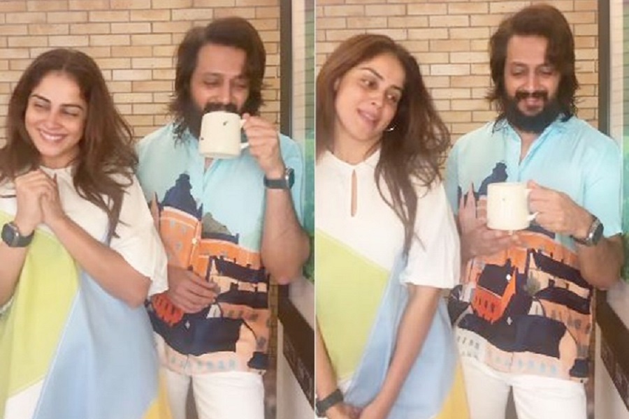 Genelia- Riteish Deshmukh enjoy ‘Christmas ki Chai’ in unique way