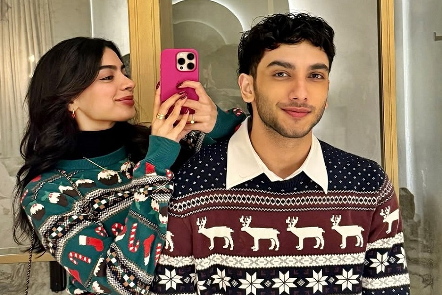 Khushi Kapoor shares her sweater party moments with Vedang Raina