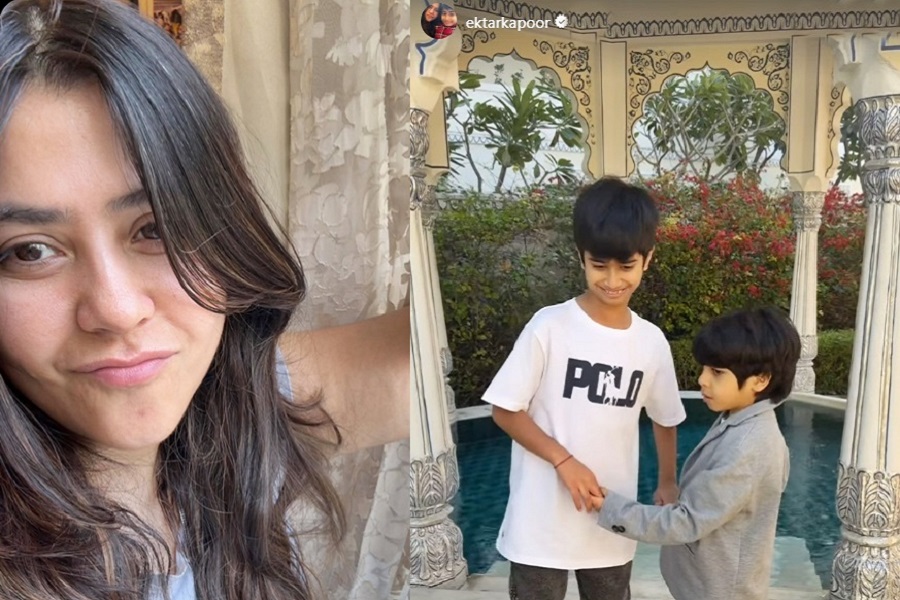 Ektaa Kapoor's family trip with son Ravie & nephew Laksshya is all about smiles