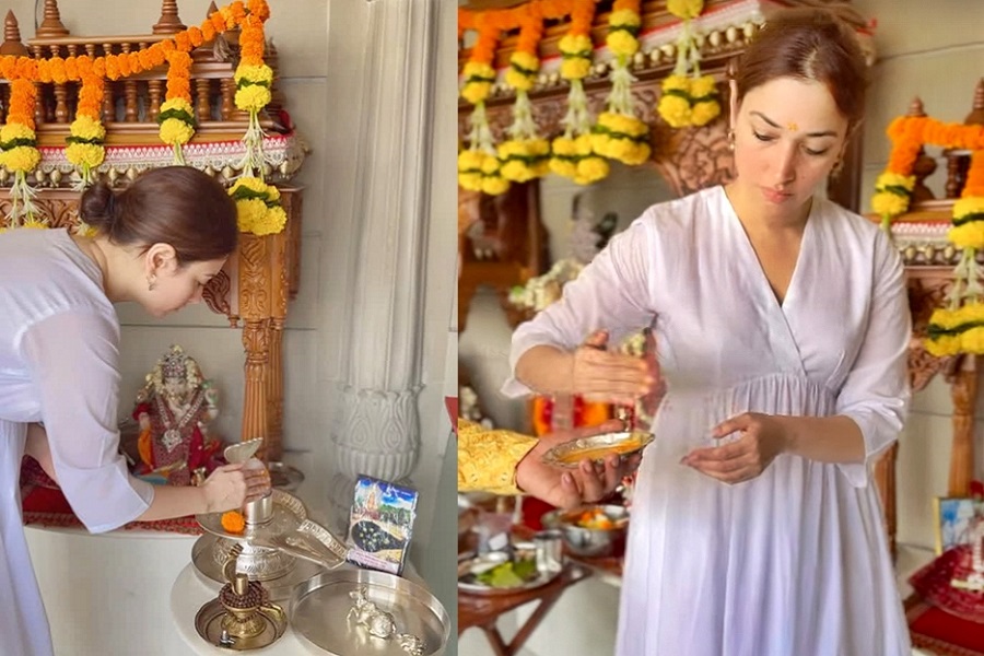 Tamannaah Bhatia offers prayers to Lord Shiva during Maha Shivratri