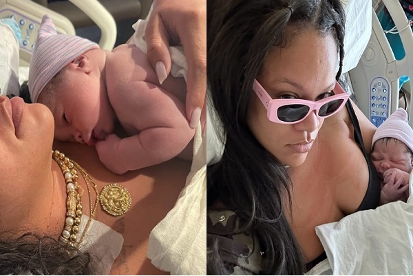 Rihanna shares throwback delivery room photos with her 2 kids