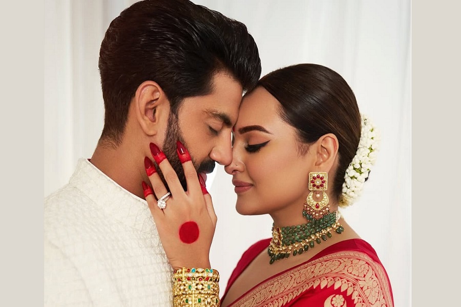 Sonakshi Sinha gets her make-up done by husband, latter says, ‘I'm bored already’