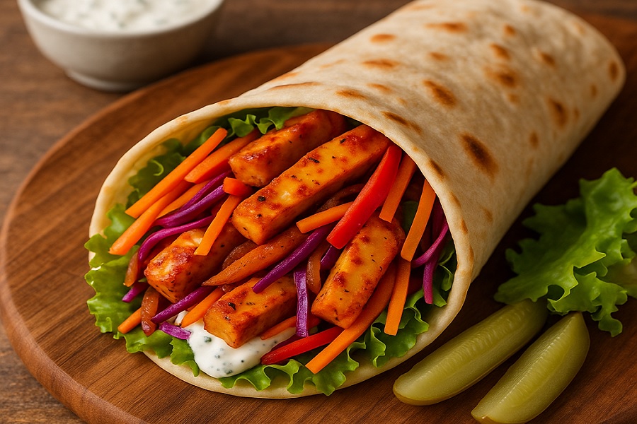 Veg Shawarma Recipe (Serves 3–4)
