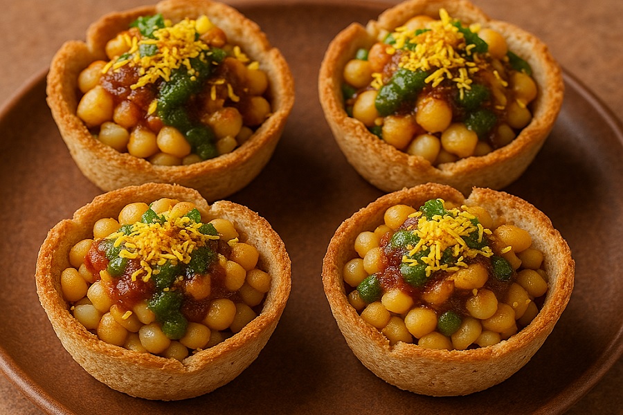 Chaat in Bread Cups Recipe