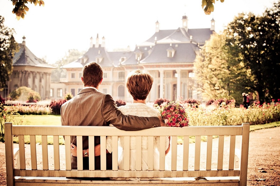 Timeless Romance: A Moment on the Bench
