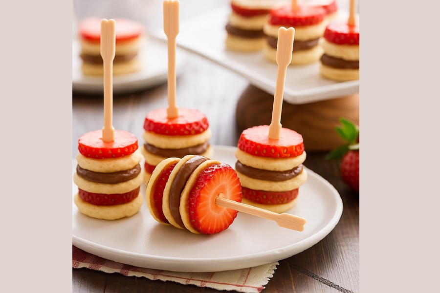 Strawberry Nutella Pancake Stack Delights