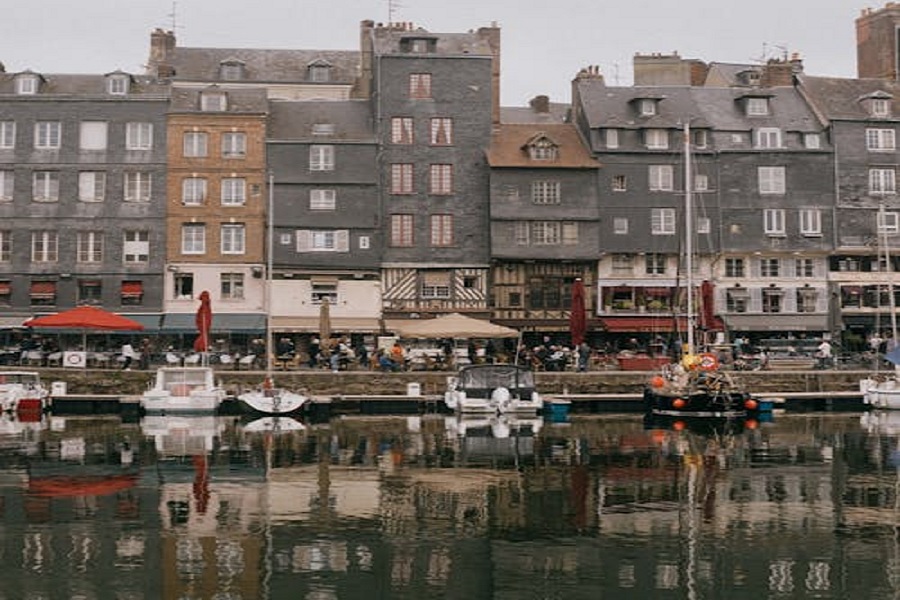 Historic Honfleur Port with Reflections: A Timeless Maritime Jewel
