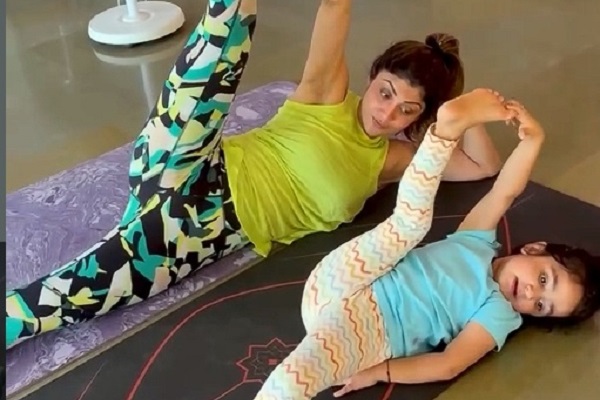Shilpa Shetty shares peek into fun yoga session with her ‘little yogi’ Samisha