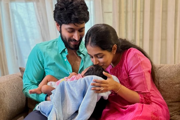 Harish Kalyan and his wife Narmada announce their daughter's name as 'Kriya'