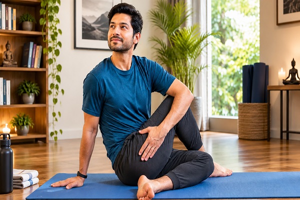 'Ardha Matsyendrasana' beneficial in diabetes, constipation and stress, know its benefits