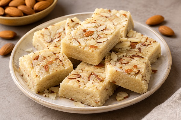 Badam Barfi Recipe: Make Rich and Delicious Almond Barfi at Home