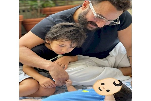 Kareena posts pic of newborn son, hides face with emoji