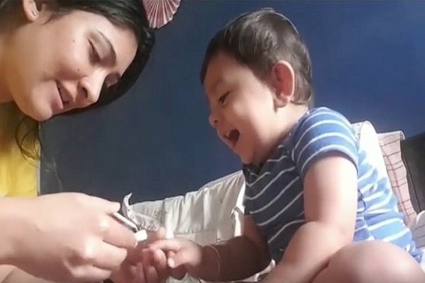 'KGF' star Yash's toddler son giggles during nail trim from mom Radhika; video goes viral