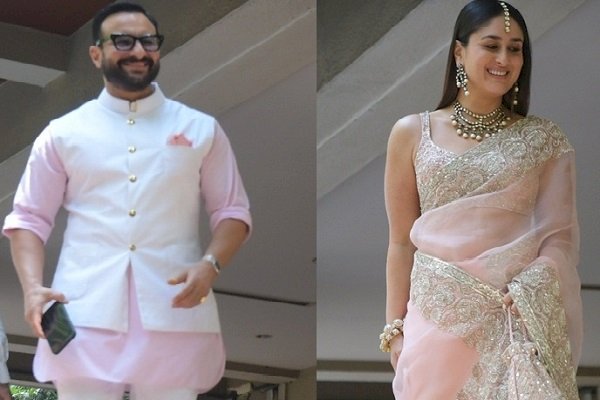 Ranbir-Alia wedding: Saif, Kareena twin in powder pink for celebrations