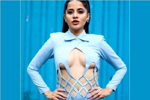 High on exposure: Urfi Javed flaunts herself in powder-blue cutout dress