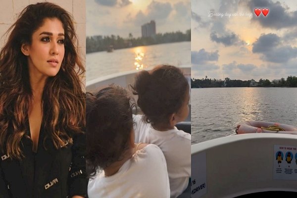 Family First: Nayanthara enjoys weekend boating excursion with her two kids