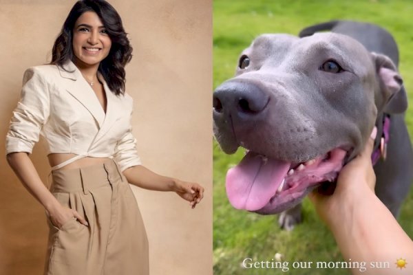 Pawsome! Samantha Ruth Prabhu joins her furry friend to get some morning sun