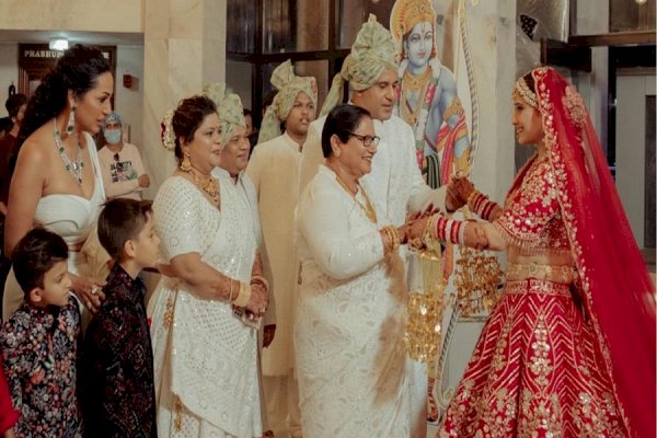 Actress Arti Singh gives a glimpse of family moments from her wedding with Dipak