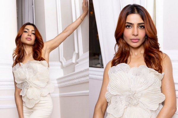 Promotional glam: Samantha stuns in chic white outfit for 'Citadel: Honey Bunny'