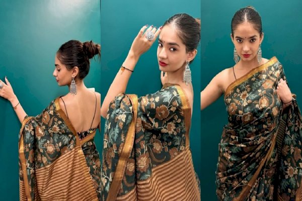 Anushka Sen shares her adorable Durga Puja look