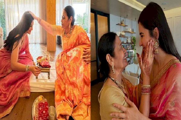 Katrina Kaif turns ‘adarsh bahu’ on Karwa Chauth