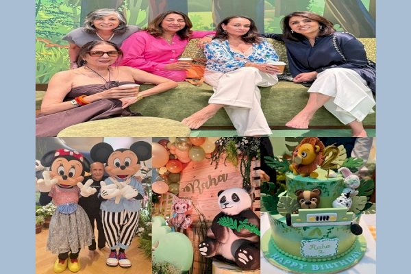 Soni Razdan, Pooja Bhatt share glimpses of Raha’s jungle themed birthday party