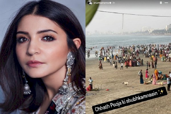 Anushka captures devotees performing Chhath Pooja at Mumbai beach from her sea-facing apartment