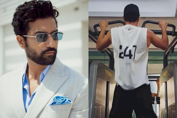 Vicky Kaushal shares a glimpse of him doing pull ups