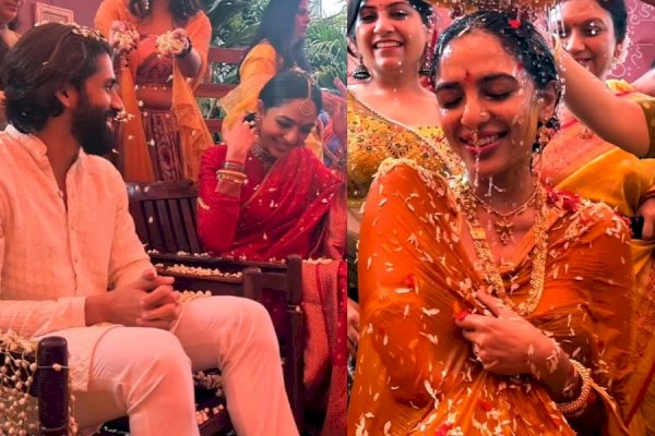 A peek into special moments from Naga Chaitanya and Sobhita Dhulipala's Haldi