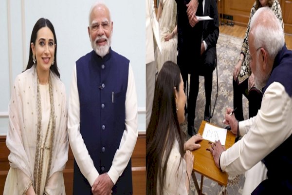 Karisma Kapoor gets Prime Minister Modi’s autograph for her children