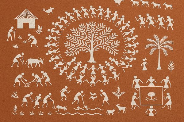 Warli Painting on Wall Decor