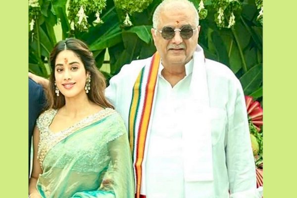 Janhvi Kapoor says 'Wow papa' as Boney Kapoor flaunts his new look