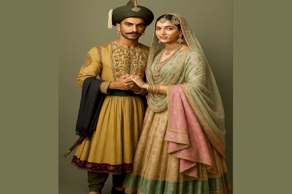 Royal Indian Couple in Traditional Attire