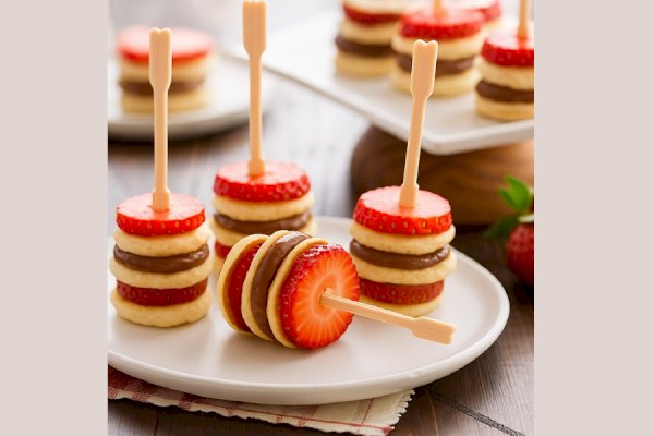 Strawberry Nutella Pancake Stack Delights