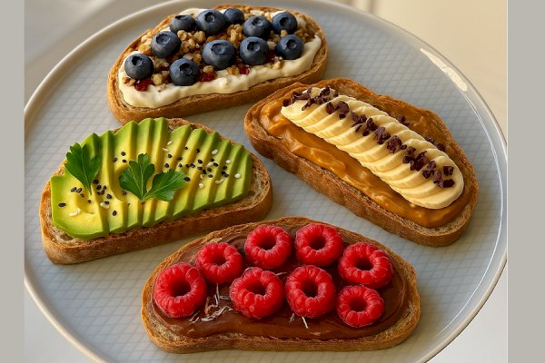 Four Toasts with Tasty Toppings