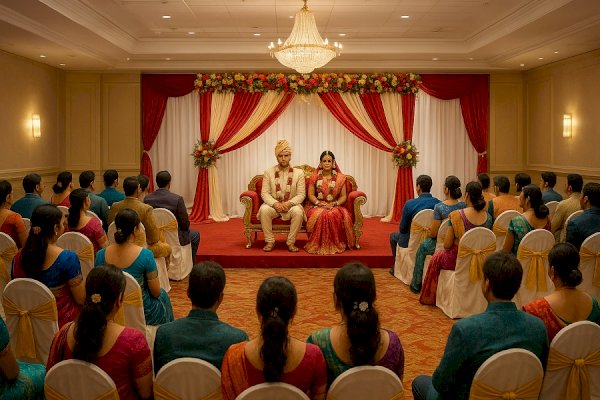 The Beauty of Tradition – Celebrating Love in a Grand Indian Wedding Hall