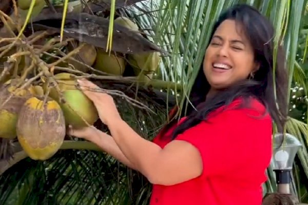 Sameera Reddy calls coconut water ‘nature’s OG sports drink’ in a humorous post