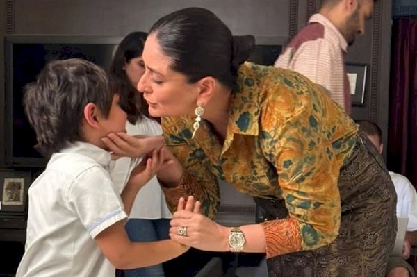 Kareena Kapoor gets cute hug from son Taimur after returning from school