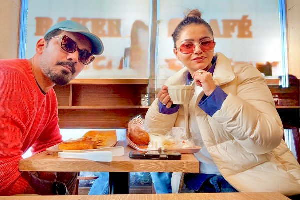 Rubina Dilaik, Abhinav Shukla surprised to find 'hot black coffee' on a roadside vending machine in Japan
