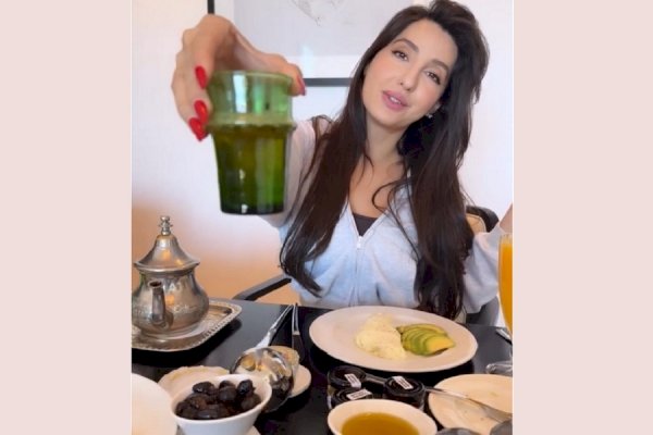 Nora Fatehi teaches the traditional 'Moroccan' style of pouring tea