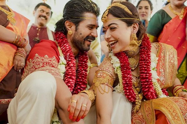 Rashmika Mandanna introduces her 'now husband' Vijay Deverakonda after a traditional wedding
