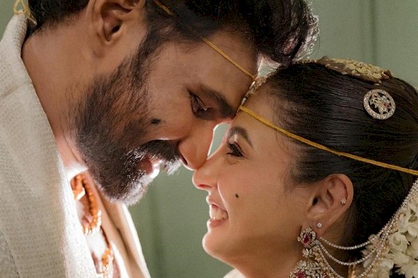 Actor Bellamkonda Sai Sreenivas weds Kavya in a traditional ceremony in Tirumala