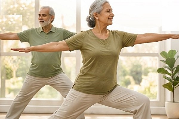The risk of falling is highest with advancing age; learn how yoga reduces this risk.