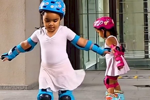 Debinna Bonnerjee reveals her daughters are learning the art of 'getting up again' through skating